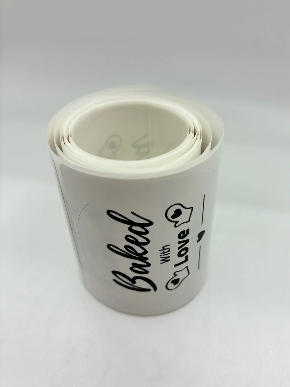 Baked With Love Round Stickers